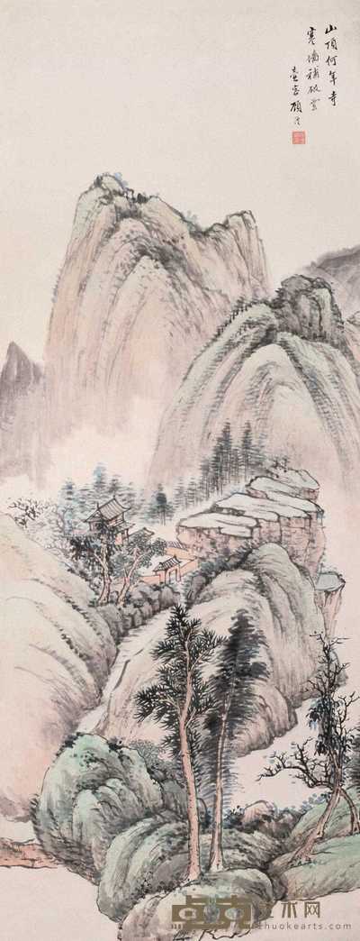 顾沄 山水 立轴 124×48cm